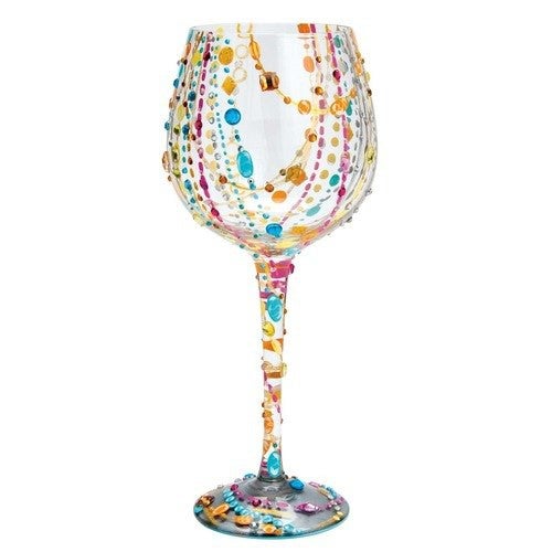 Peacock Super Bling Wine Glass by Lolita